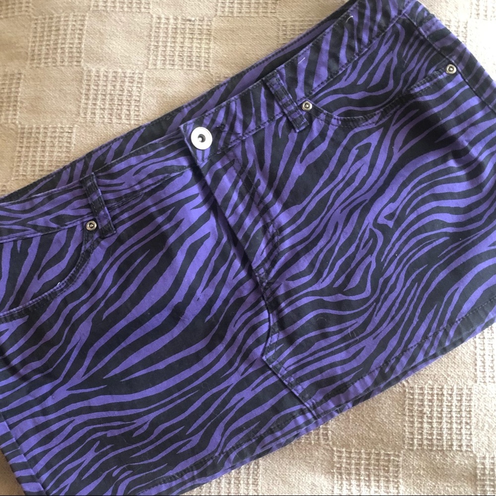 CityStreets Zebra print mini skirt